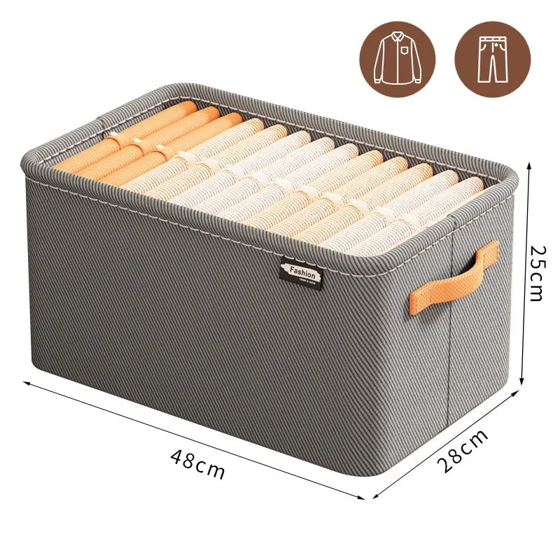 Foldable Closet Storage Bins with Clear Lid