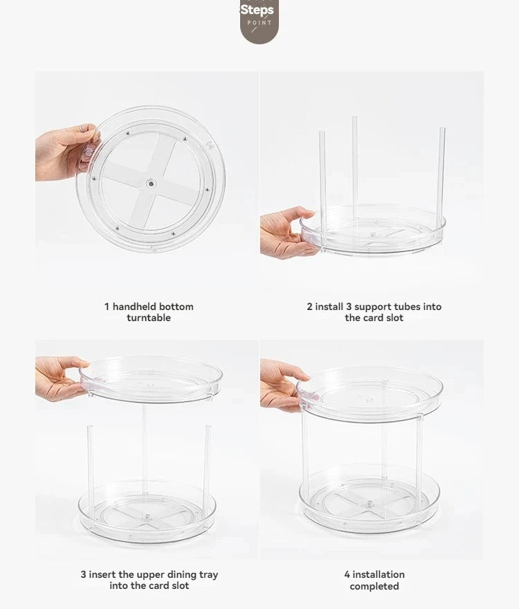 Rotating Tiered Kitchen Storage Rack