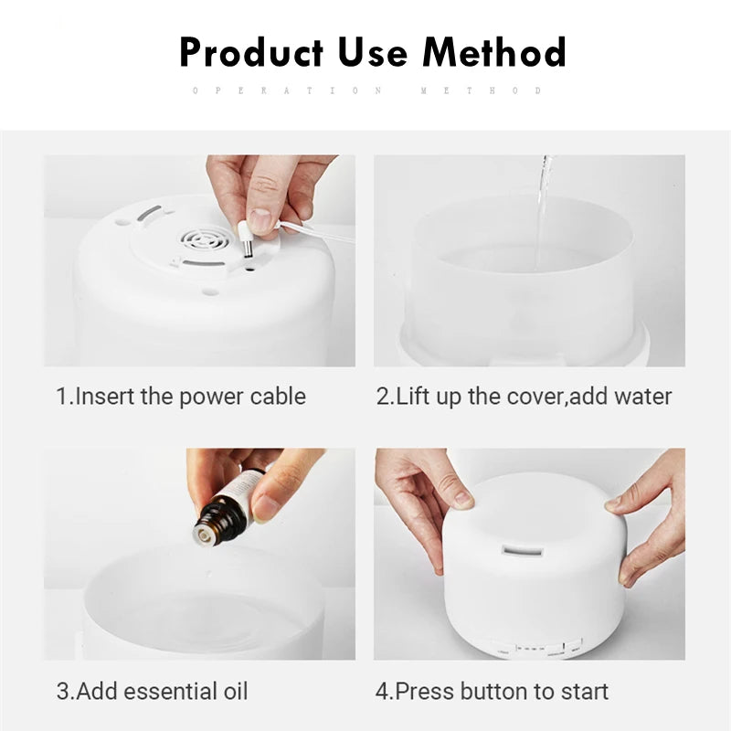 500ml Color-Changing Essential Oil Diffuser