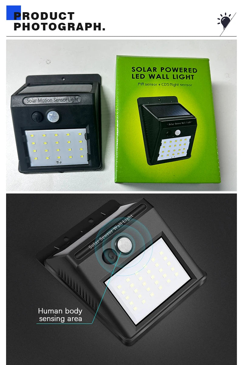 Solar Motion Sensor Wall Light