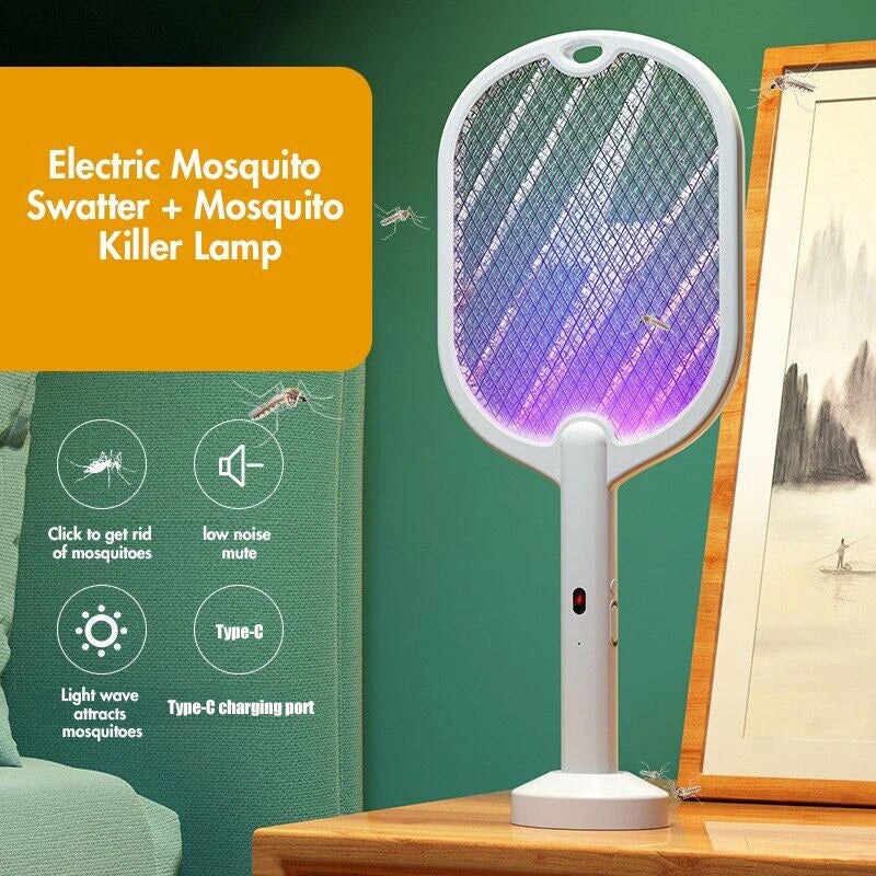 3-in-1 Rechargeable Electric Mosquito Swatter