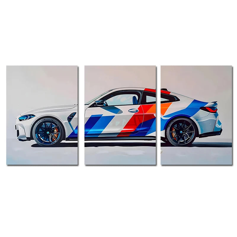 3-Piece Supercar Canvas Wall Art Set