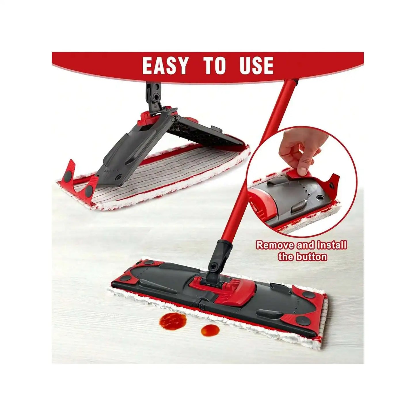 Reusable Microfiber Mop Pad Refill Set