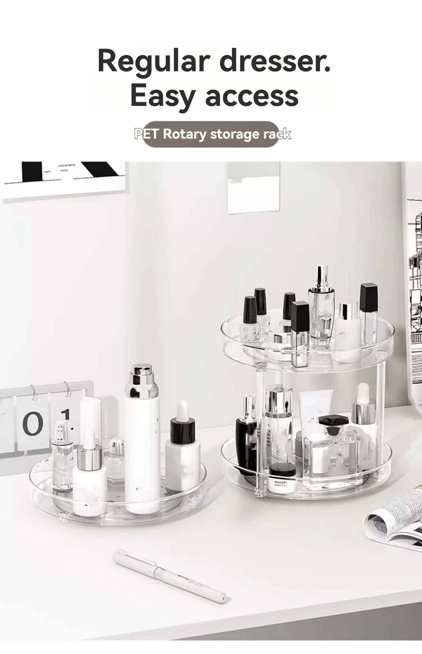 Rotating Tiered Kitchen Storage Rack