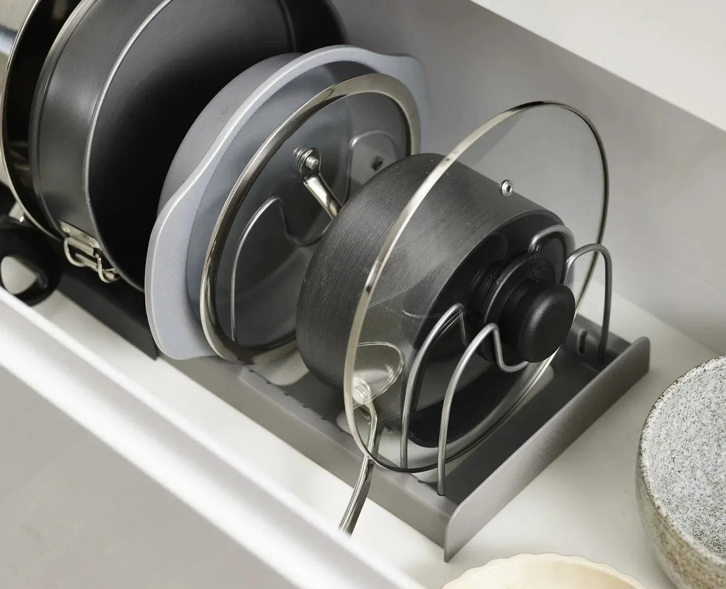 Expandable Pot & Pan Organizer Rack