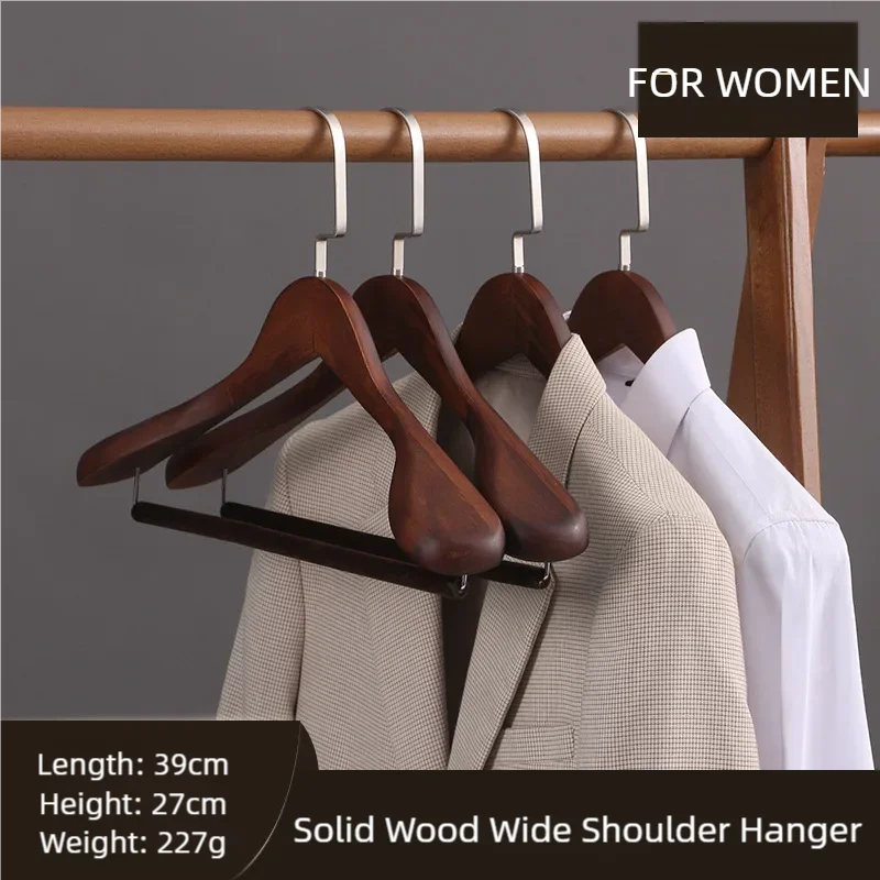 Wide-Shoulder Wooden Suit Hangers