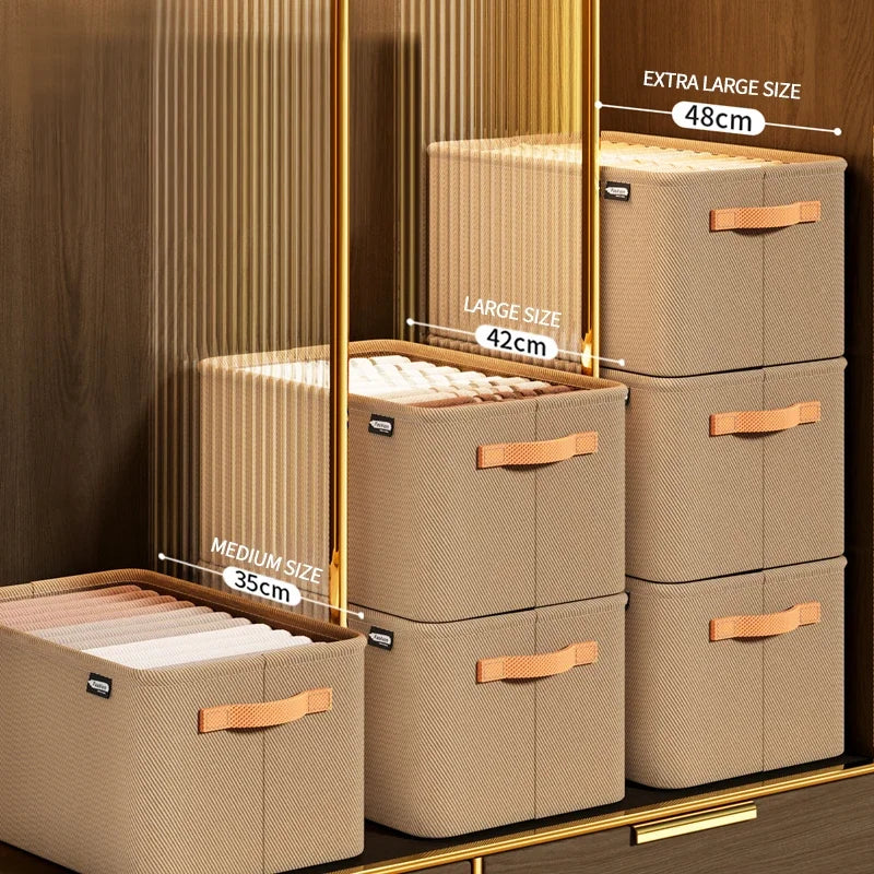 Foldable Closet Storage Bins with Clear Lid
