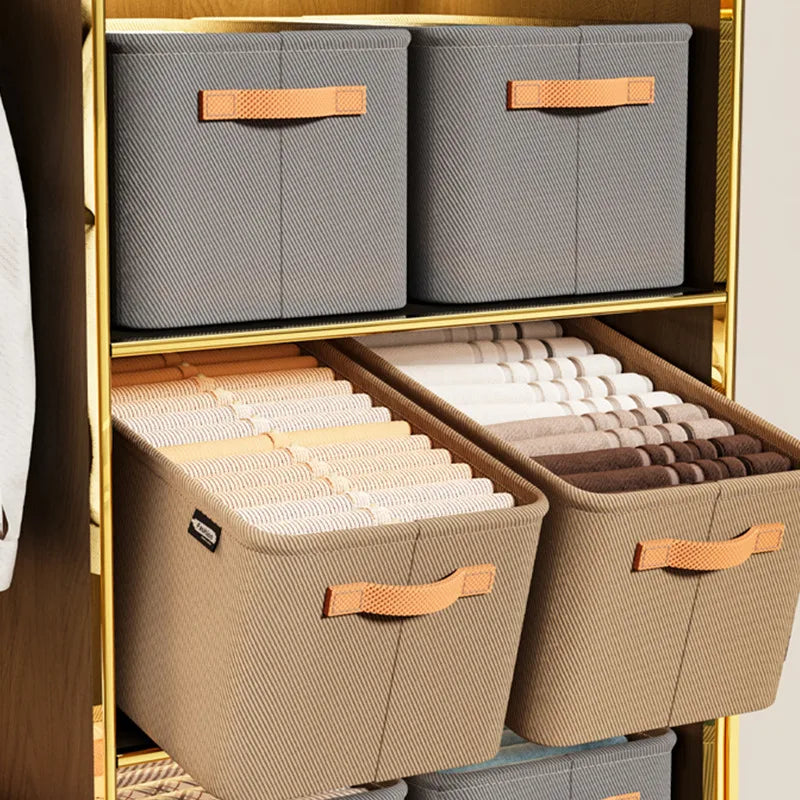Foldable Closet Storage Bins with Clear Lid