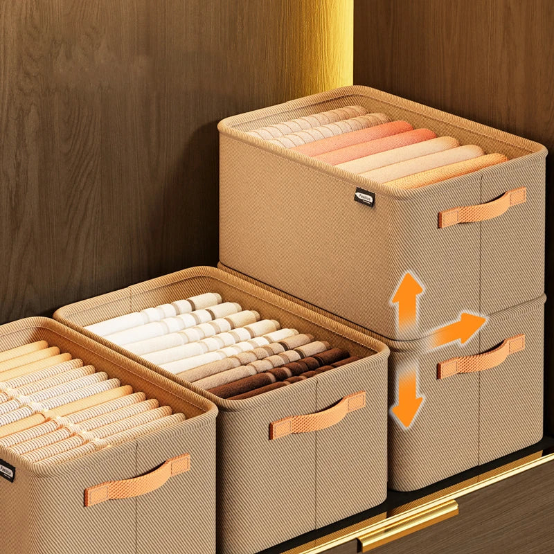 Foldable Closet Storage Bins with Clear Lid