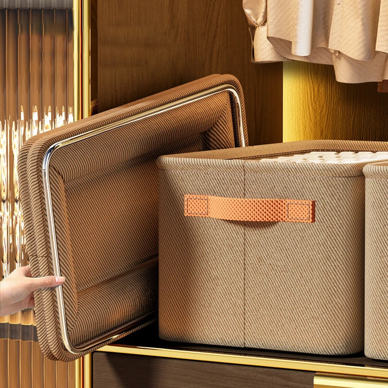 Foldable Closet Storage Bins with Clear Lid