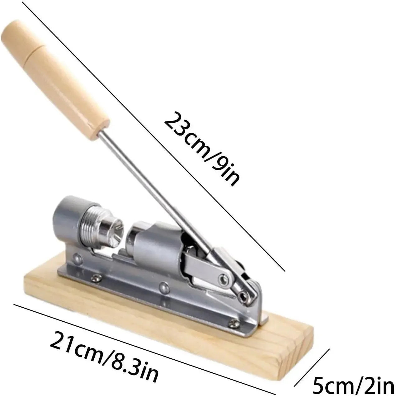 Heavy-Duty Lever Nutcracker with Wooden Base