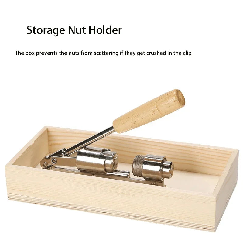 Heavy-Duty Lever Nutcracker with Wooden Base