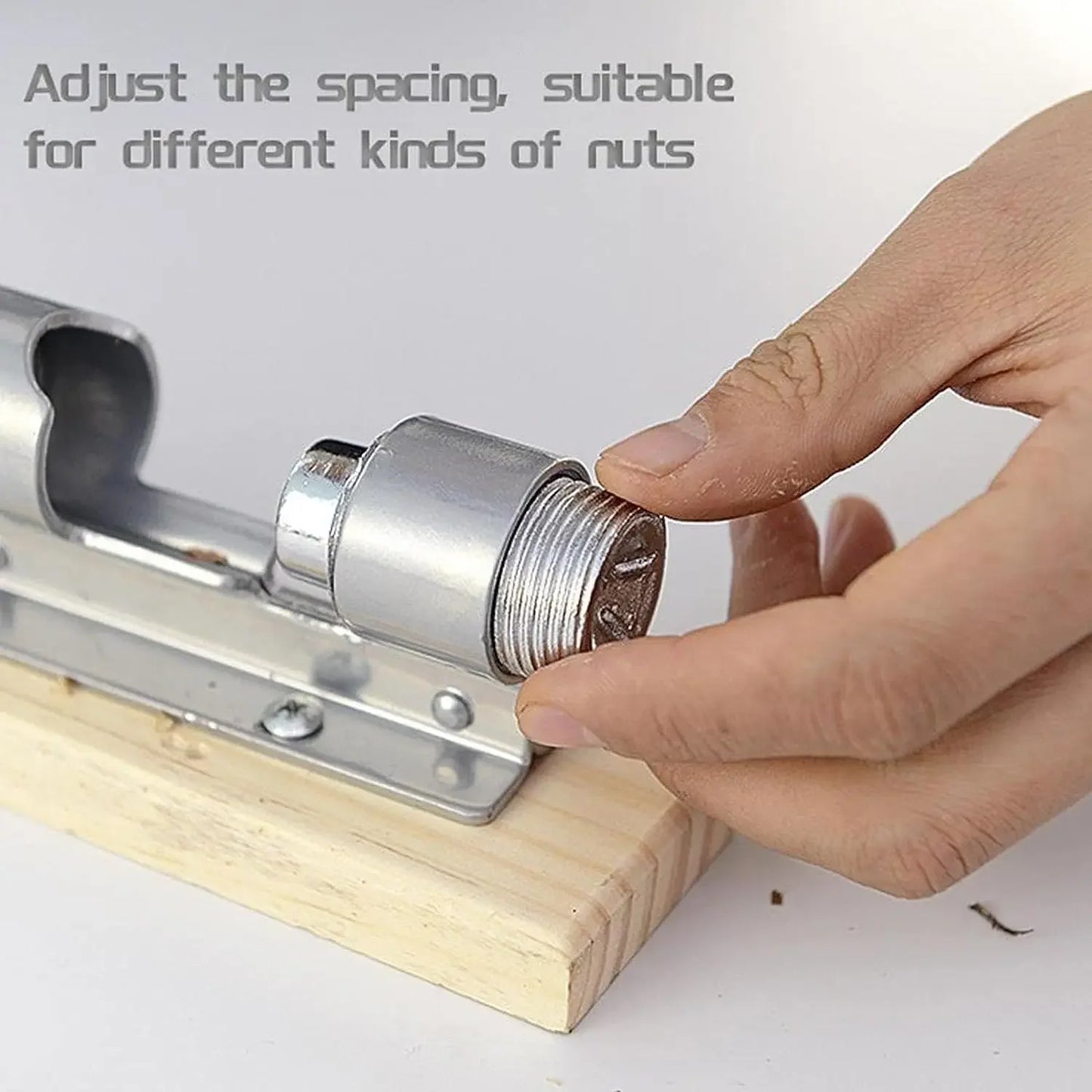 Heavy-Duty Lever Nutcracker with Wooden Base