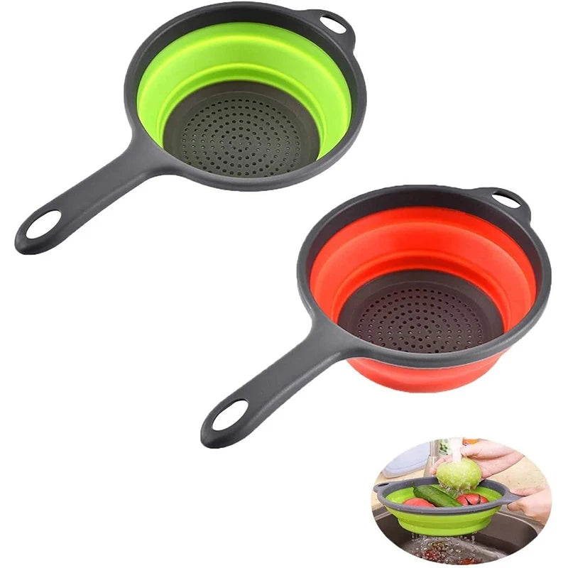 Silicone Collapsible Colander with Handle
