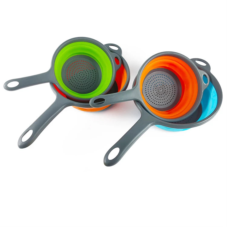 Silicone Collapsible Colander with Handle