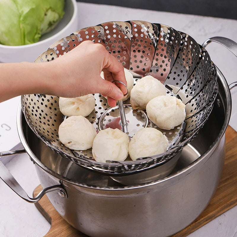 Stainless Steel Folding Steamer Basket