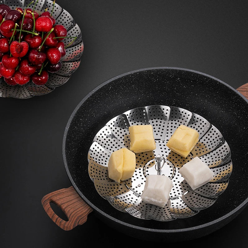 Stainless Steel Folding Steamer Basket