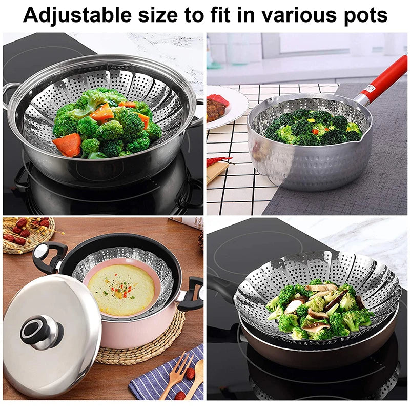 Stainless Steel Folding Steamer Basket