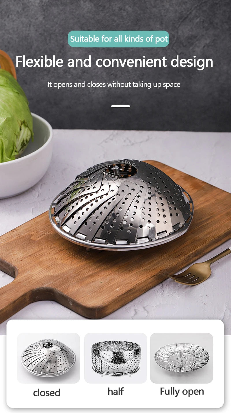 Stainless Steel Folding Steamer Basket